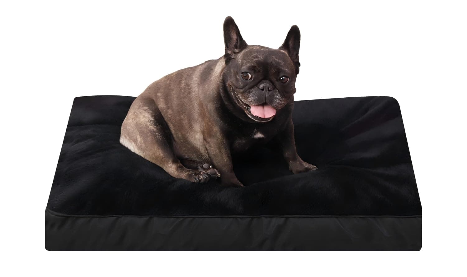 Dog Crate Bed Waterproof Deluxe Plush Dog Beds with Removable Washable Cover Anti-Slip Bottom Pet Sleeping Mattress for Large, Medium, Jumbo, Small Dogs, 23 x 17 inch, Black