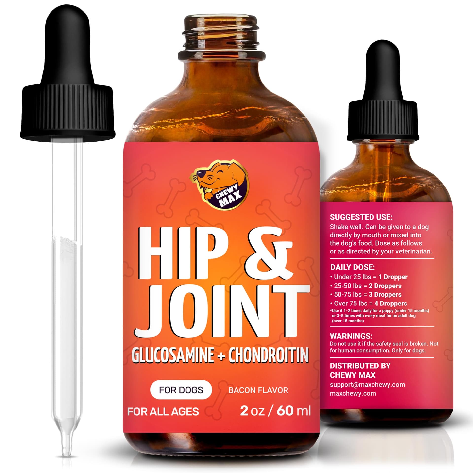 Glucosamine for Dogs | Hip and Joint Supplement | Glucosamine Chondroitin for Dogs | 2 Oz